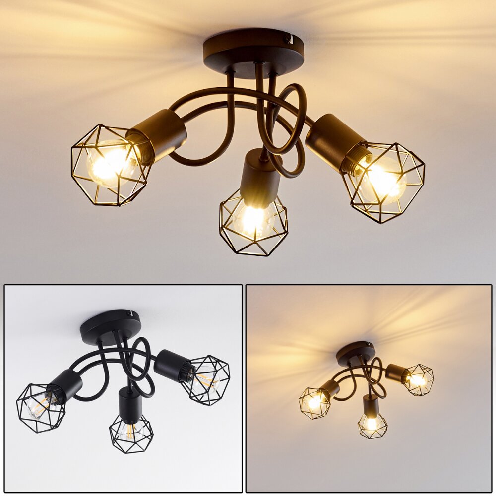 Baripada Taklampa Svart, 3-ljuskällor main product photo