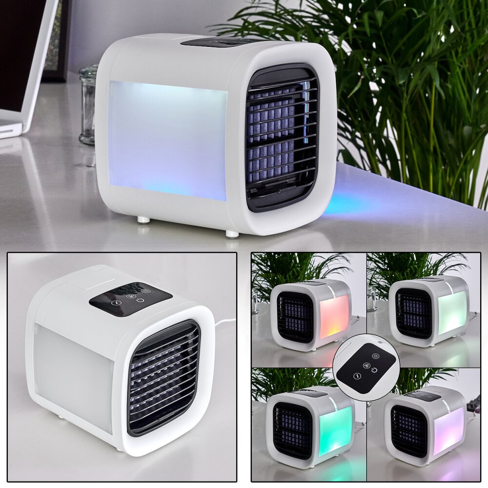 Chania Bordsfläkt LED Svart, Vit, 1-ljuskällor, Färgväxlare main product photo