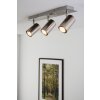 Trio Lampor MARLEY taklampa, Taklampa, Takstrålkastare Färg i rostfritt stål, Nickel matt, 3-ljuskällor
