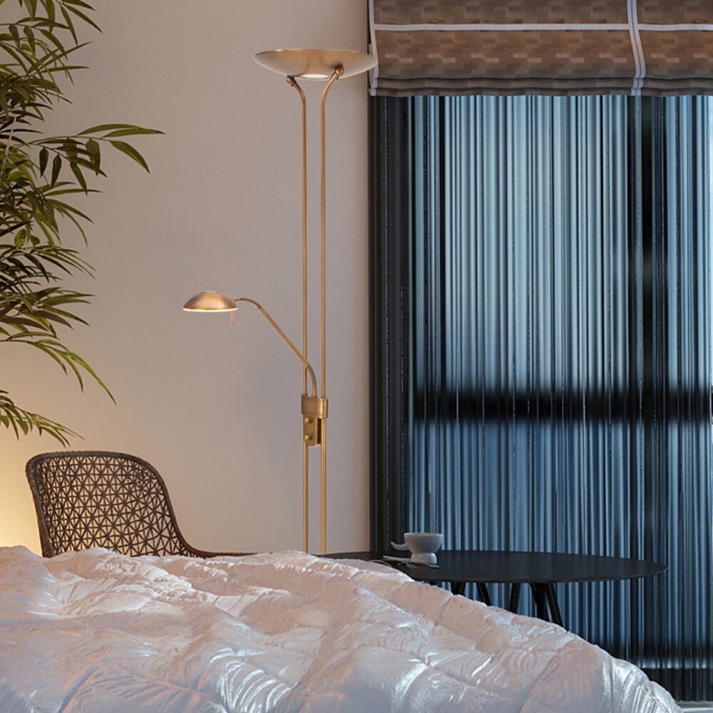 Steinhauer Mexlite Golvlampa LED Brons, 2-ljuskällor main product photo