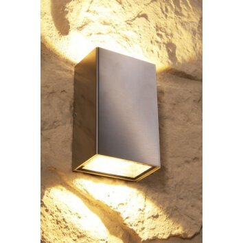 LCD vägglampa utomhus, Vägglampa LED Färg i rostfritt stål, 2-ljuskällor