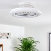 Piraeus Taklampa, Takfläkt med belysning LED Titan, Vit, 1-ljuskällor, Fjärrkontroll