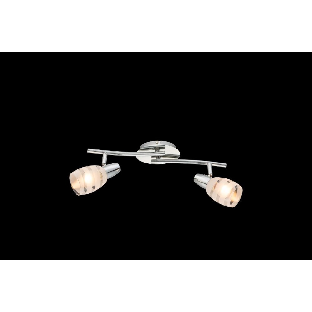Globo ROY Taklampa, Takstrålkastare Krom, 2-ljuskällor main product photo