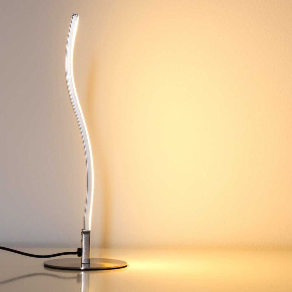 Leuchten Direkt Wave Bordslampa LED Rostfritt stål, 1-ljuskällor main product photo