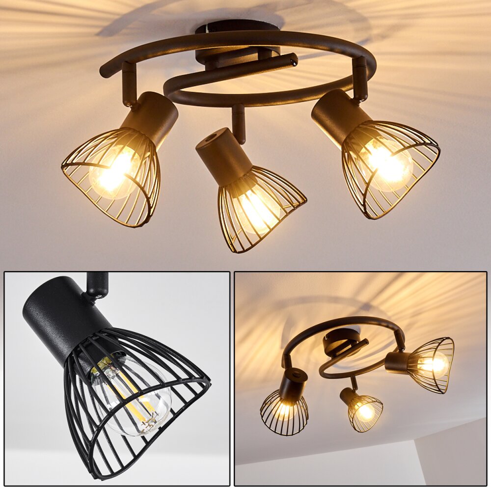 Holbol Taklampa, Takstrålkastare Svart, 3-ljuskällor main product photo