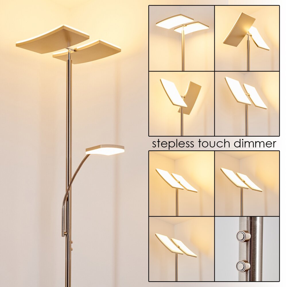 Thyolo strålkastare, Golvlampa LED Stål borstat, 2-ljuskällor main product photo