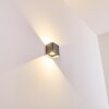 Vikom vägglampa utomhus, Vägglampa LED Antracit, 2-ljuskällor