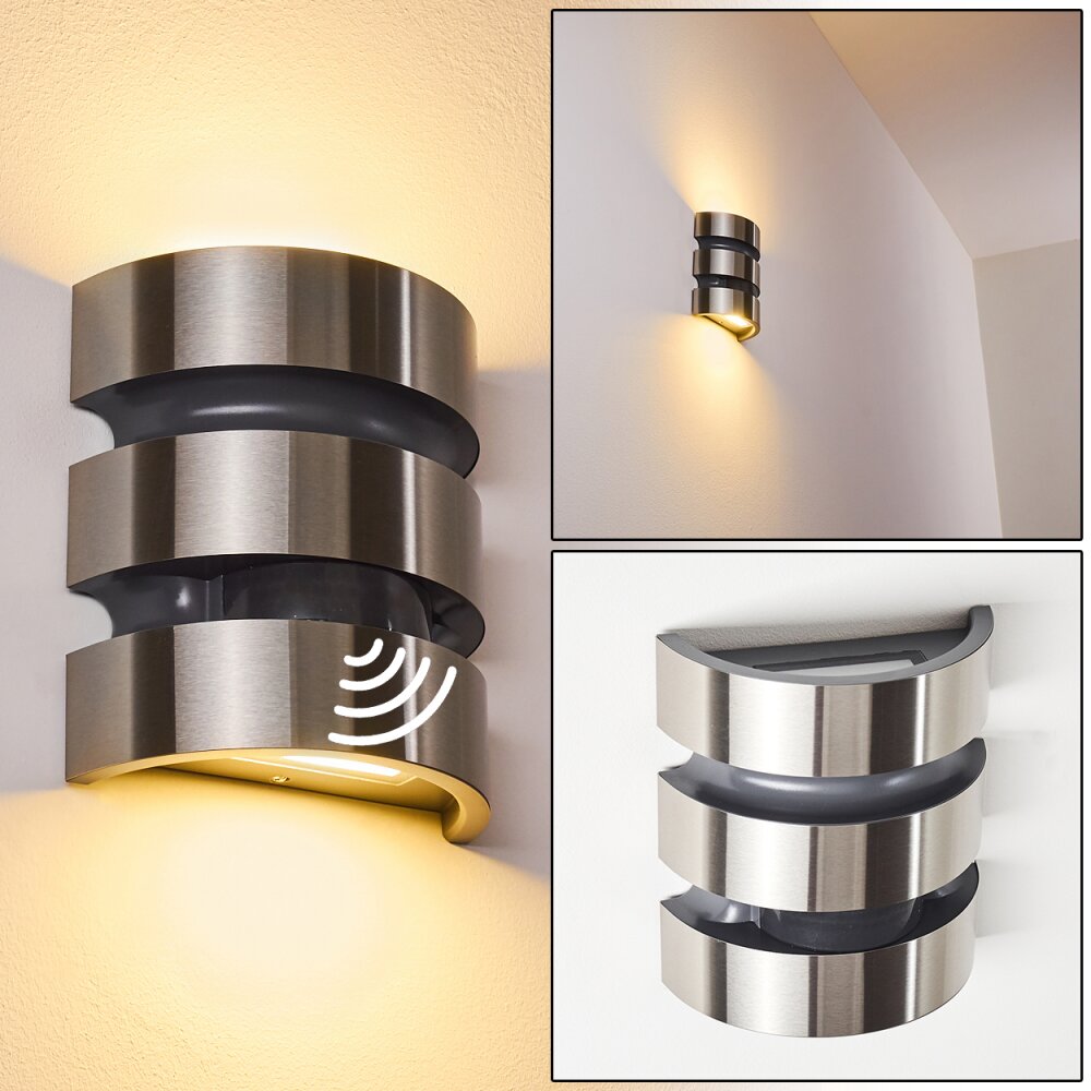 Kolding Vägglampa LED Rostfritt stål, Svart, 2-ljuskällor main product photo