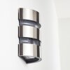 Kolding vägglampa utomhus, Vägglampa LED Rostfritt stål, Svart, 2-ljuskällor