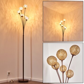 Kitee Golvlampa Brun, Rostfärger, 6-ljuskällor