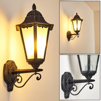 Lignac vägglampa utomhus, Vägglampa Svart, Silver, 1-ljuskällor