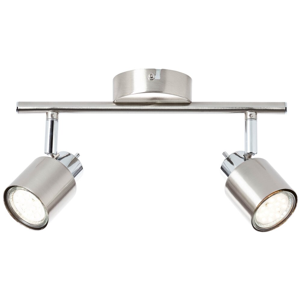 Brilliant Lampor ANDRES Taklampa, Takstrålkastare Krom, Nickel matt, 2-ljuskällor main product photo