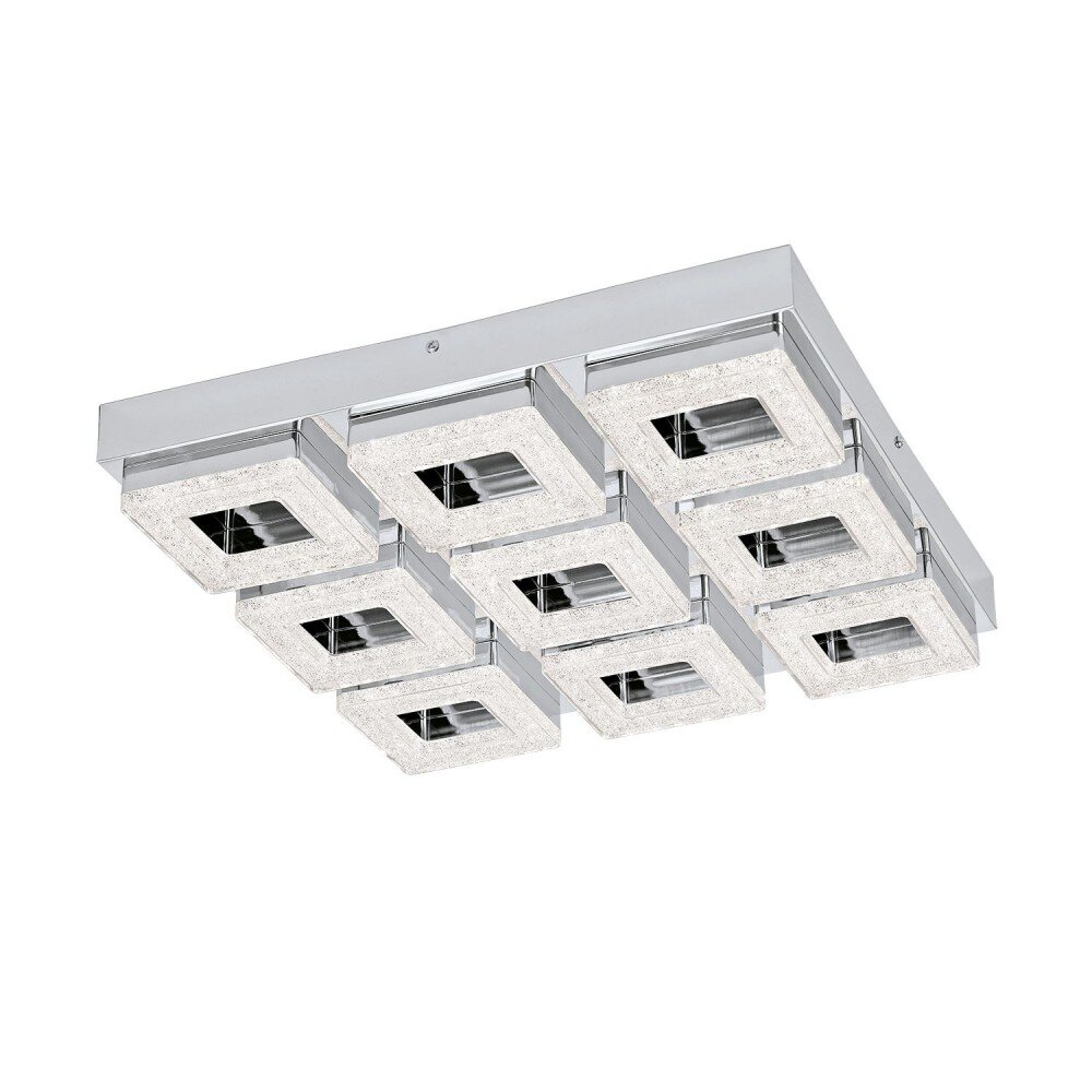 Eglo FRADELO Vägg- och taklampor LED Krom, Kristall optik, 9-ljuskällor main product photo