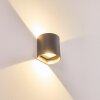 Vikom vägglampa utomhus, Vägglampa LED Antracit, 2-ljuskällor