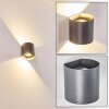 Vikom vägglampa utomhus, Vägglampa LED Antracit, 2-ljuskällor