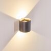 Vikom vägglampa utomhus, Vägglampa LED Antracit, 2-ljuskällor