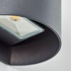 Vikom vägglampa utomhus, Vägglampa LED Antracit, 2-ljuskällor