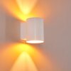 Letsbo Up & Down Lampa, Vägglampa Guld, Vit, 1-ljuskällor