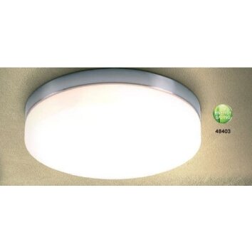 Globo OPAL Taklampa Färg i rostfritt stål, Nickel matt, Vit, 3-ljuskällor