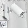 Zuoz Vägglampa, Väggspotlight Vit, 1-ljuskällor