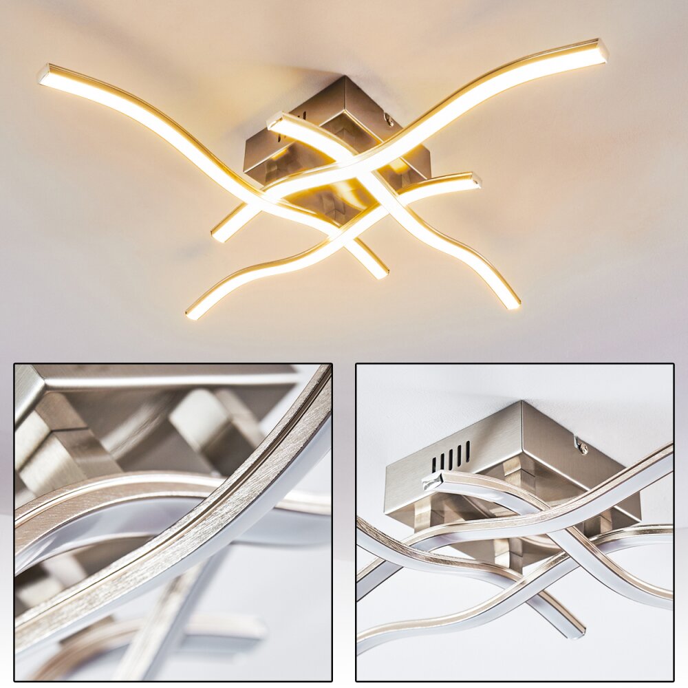 Mapleton Taklampa LED Nickel matt, 4-ljuskällor main product photo