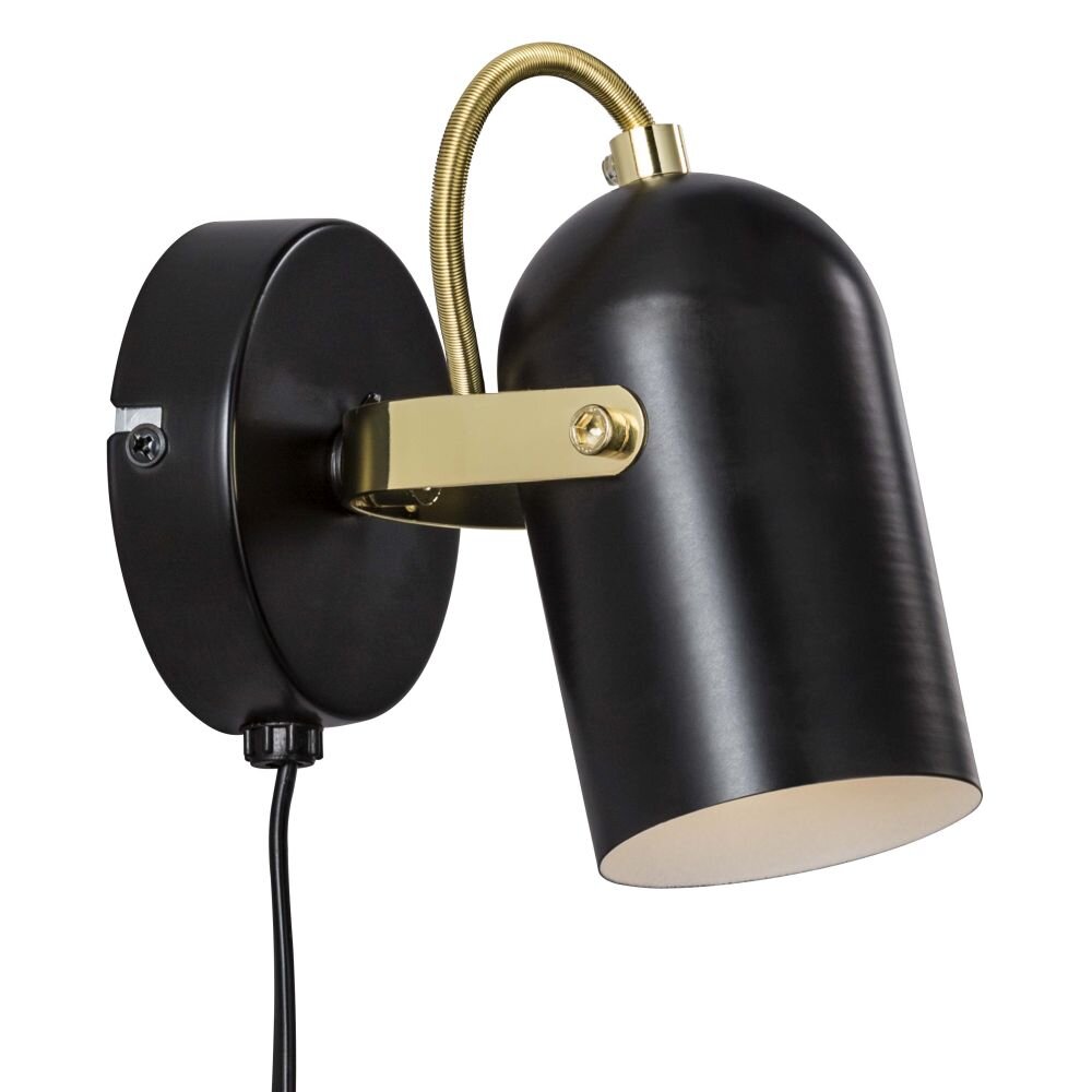 Nordlux LOTUS Vägglampa Mässing, Svart, 1-ljuskällor main product photo