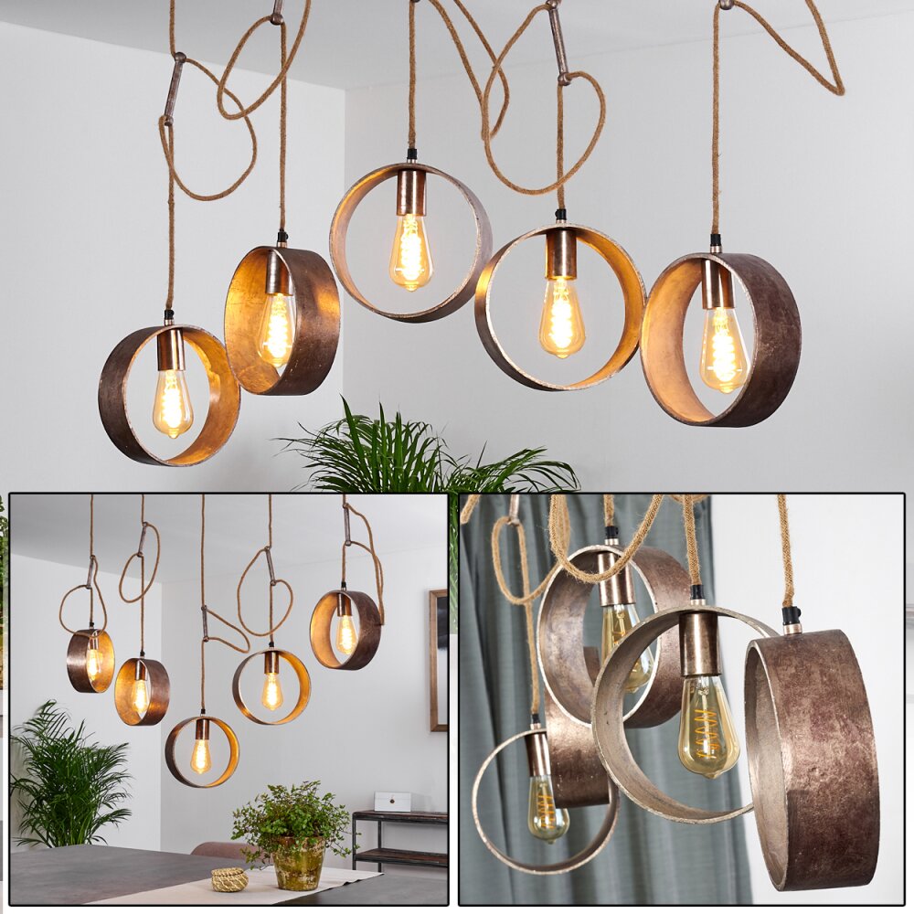 Vaiamonte Pendelbelysning Brun, Brons, Grått, 4-ljuskällor main product photo