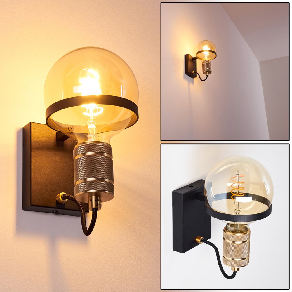 Okudari Vägglampa Svart-guld, 1-ljuskällor main product photo