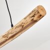 Winterthur Pendellampa, Pendelbelysning LED Trä ljus, Svart, 1-ljuskällor
