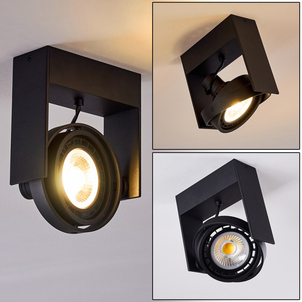 Grytgol Taklampa, Takstrålkastare Svart, 1-ljuskällor main product photo