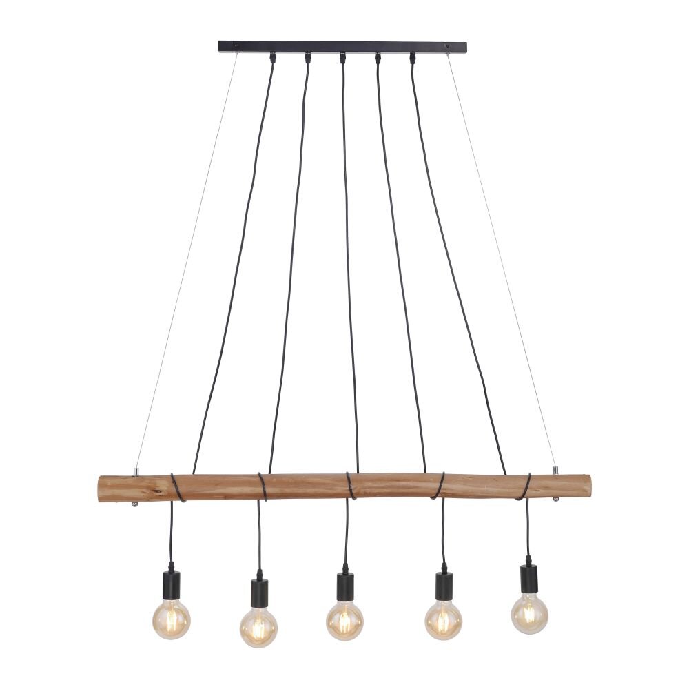 Leuchten Direkt DAMIAN Pendellampa, Pendelbelysning Svart, 5-ljuskällor main product photo
