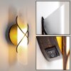 Palma Vägglampa Färg i rostfritt stål, Svart, Vit, 1-ljuskällor