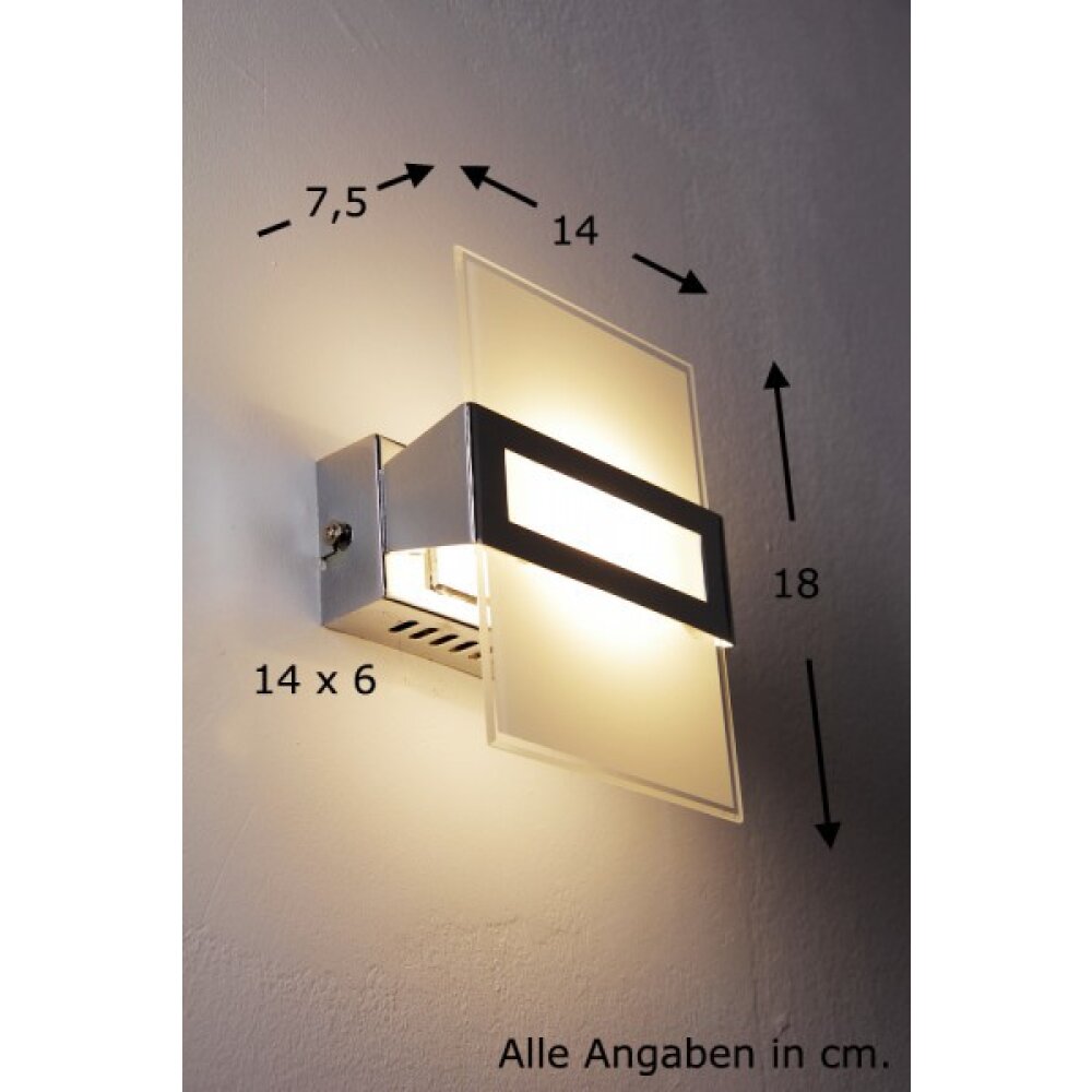 Honsel Lampor Luz Vägglampa LED Krom, 1-ljuskällor main product photo