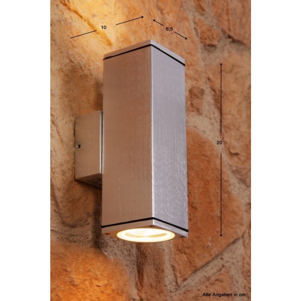 Konstsmide Lampor MONZA Vägglampa Silver, 2-ljuskällor main product photo