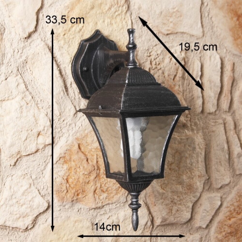 Rabalux Toscana vägglampa utomhus Svart main product photo