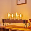 Montgomery Bordslampa Trä ljus, Svart, 4-ljuskällor