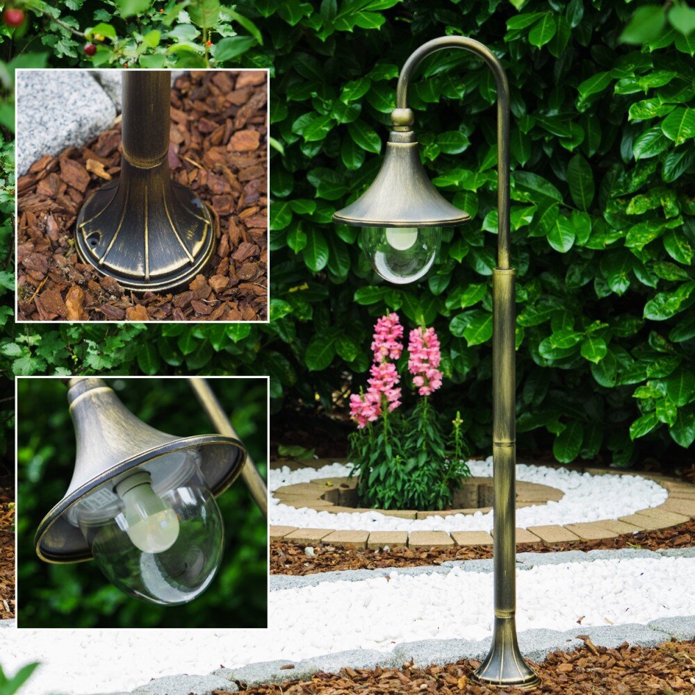 Elgin Golvlampa, gångvägslampa Svart-guld, 1-ljuskällor main product photo