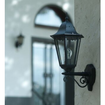 LUTEC vägglampa utomhus, Vägglampa Svart, 1-ljuskällor