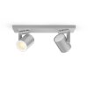 Philips Lampor Wand-/Deckenspot Taklampa, Takstrålkastare Silver, 2-ljuskällor, Färgväxlare