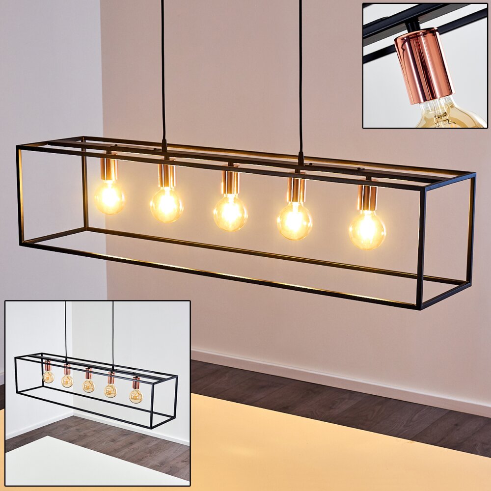 Yuhigaoka Pendelbelysning Kopparfärg, Svart, 5-ljuskällor main product photo