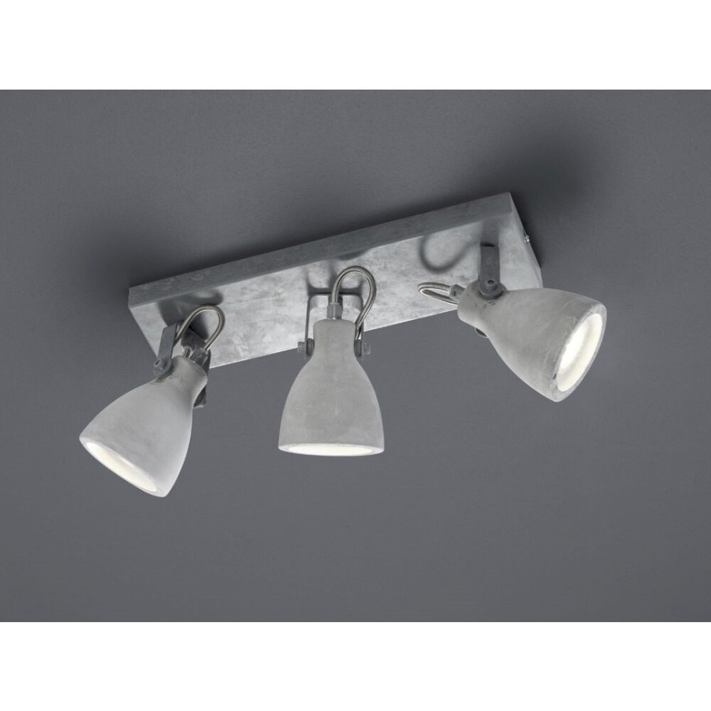 Trio Lampor CONCRETE Taklampa, Takstrålkastare LED Grått, 3-ljuskällor main product photo