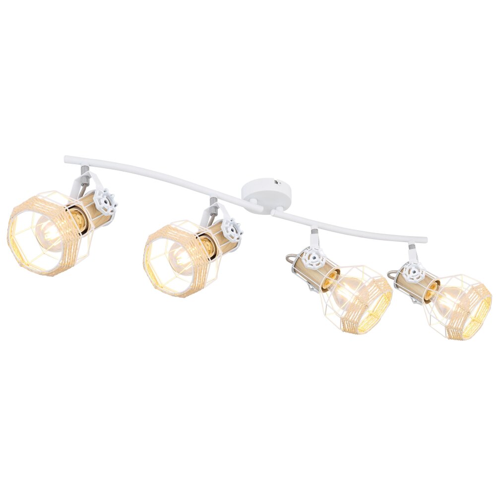 Globo BANA Taklampa, Takstrålkastare, Väggspotlight Brun, Vit, 4-ljuskällor main product photo