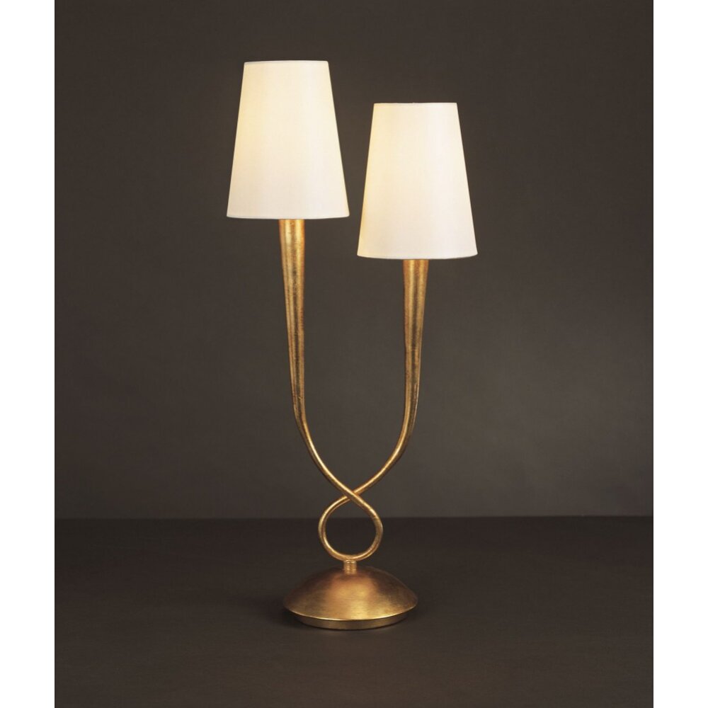Mantra Paola Bordslampa Guld, 2-ljuskällor main product photo