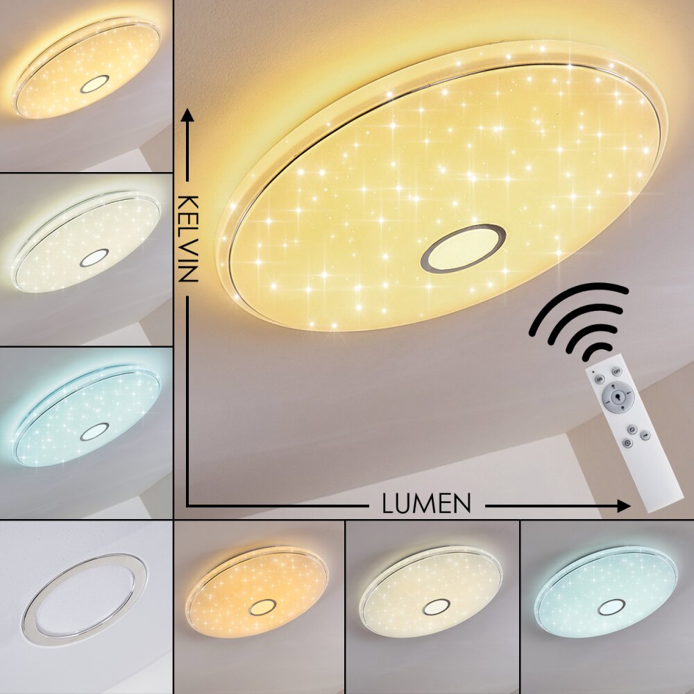 Cirque Taklampa LED Krom, 1-ljuskällor, Fjärrkontroll, Färgväxlare main product photo