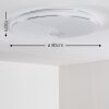 Cirque Taklampa LED Krom, 1-ljuskällor, Fjärrkontroll, Färgväxlare