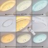 Cirque Taklampa LED Krom, 1-ljuskällor, Fjärrkontroll, Färgväxlare