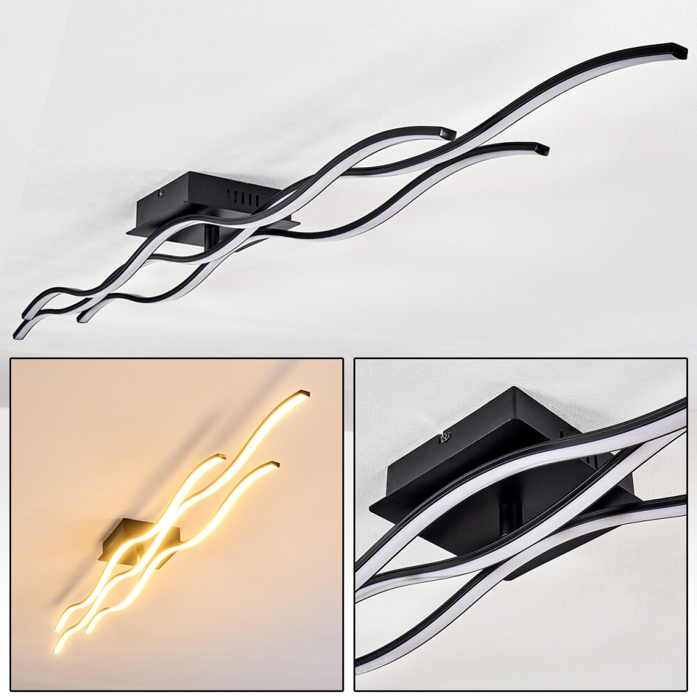 Flow Taklampa LED Svart, 3-ljuskällor main product photo