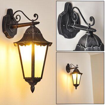 Lignac vägglampa utomhus, Vägglampa Svart, Silver, 1-ljuskällor