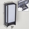 Skove Vägglampa LED Antracit, 1-ljuskällor, Rörelsedetektor