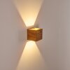 Adak Up & Down Lampa, Vägglampa LED Trä mörkt, 1-ljuskällor